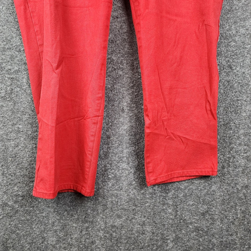 Chico's So Slimming Ankle Pants Womens 3.5 Red Gold Zip Accents 041-14C01478 - Picture 5 of 9